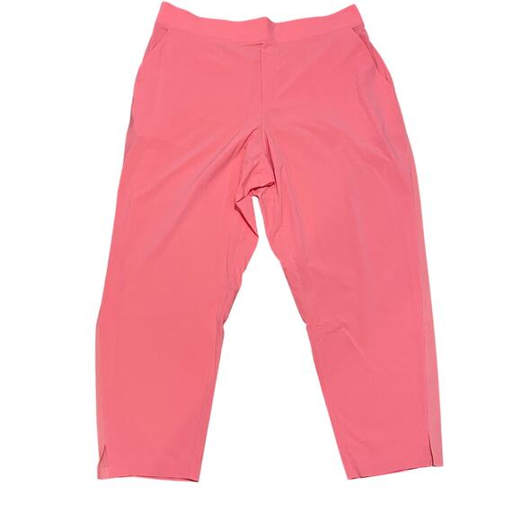 Athleta Brooklyn Ankle Pant Women's 18 Sunset‎ Glow Pink Packable Pull On NWT - Picture 1 of 6